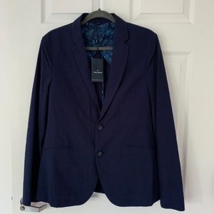 Daniel Hechter Paris Black Iris Collar Blazer 38 M